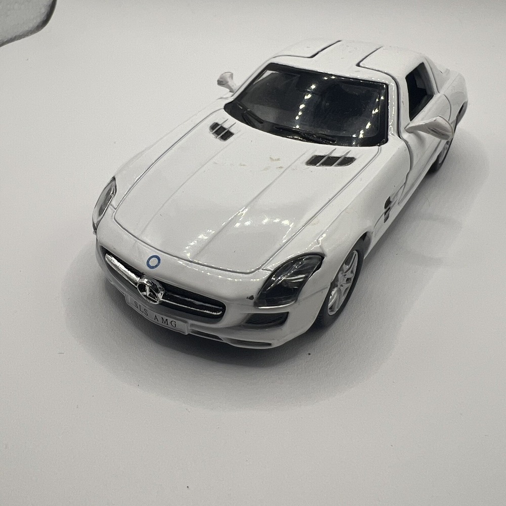 Brand New 5" Kinsmart Mercedes‎ Benz SLS AMG Diecast Model Toy Car 1:36 WHITE